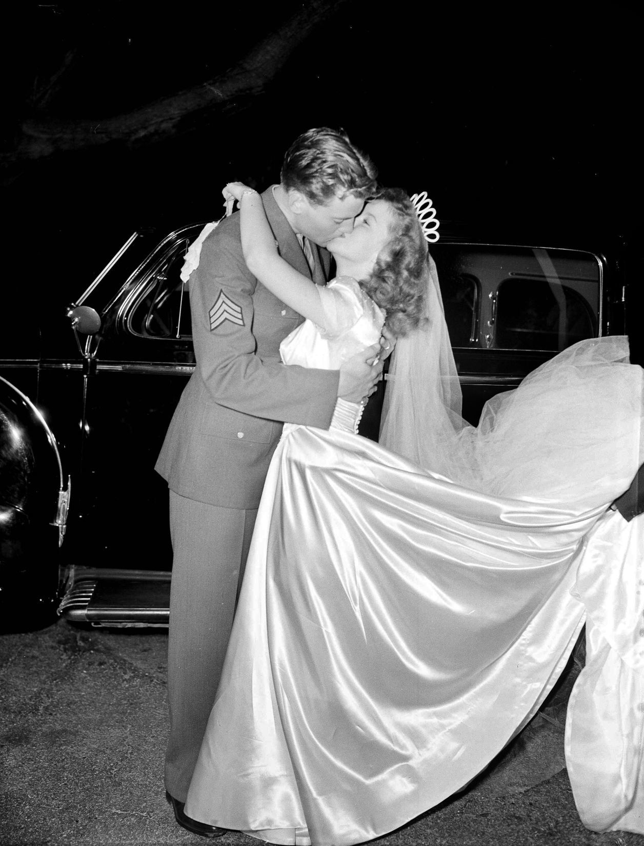 1945: Shirley Temple and Sgt. John Agar Jr.